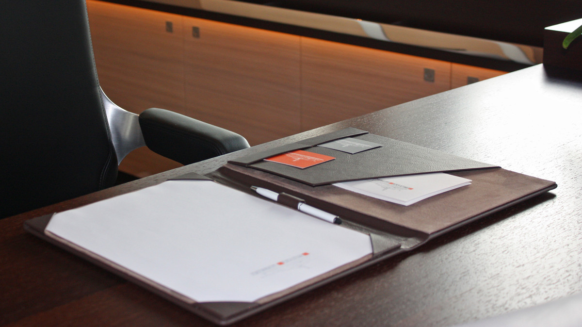 Lady Petra bespoke yacht stationery folder